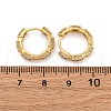 Brass Micro Pave Clear Cubic Zirconia Hoop Earrings EJEW-R025-17G-5