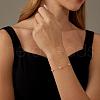 Simple and Elegant Stainless Steel & Natural Freshwater Pearl Link Chain Bracelets & Necklaces Set for Women FO7311-1-2