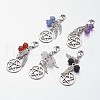 Tibetan Style Gemstone Pendants X-HJEW-JM00222-1