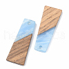 Opaque Resin & Walnut Wood Pendants RESI-S389-040A-C01-2