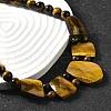 Natural Tiger Eye Faceted Bib Graduated Beaded Necklaces for Women NJEW-B128-01H-2