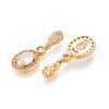 Brass Micro Pave Cubic Zirconia Pendants KK-N263-29B-G-2