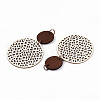 Flat Round Leather Pendants FIND-N007-02A-01-2