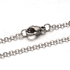 304 Stainless Steel Cable Chain Necklace for Men Women STAS-L164A-01P-A-1