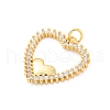 Brass Micro Pave Cubic Zirconia Pendants KK-D325-62G-2