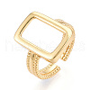 Brass Cuff Rings for Men Women KK-T074-27G-4