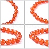 Natural Carnelian Beaded Stretch Bracelets B072-4-5