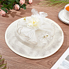 Imitation Linen Cloth Hat Fascinator Base AJEW-WH0314-493-4