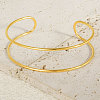 304 Stainless Steel Double Layer Cuff Bangles for Women KC9358-2-2