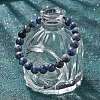 Natural Blue Spot Jasper Beaded Stretch Bracelets BJEW-Q692-35-8mm-4