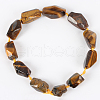 Natural Tiger Eye Gemstone Bead Strands G-E218-07-2