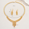 Exquisite Hollowed-out Wheat Ear Alloy Necklaces & Earrings Set for Women EU1848-2