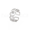 Non-Tarnish 304 Stainless Steel Open Rectangle Cuff Ring for Women RJEW-S405-237P-3