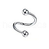 316L Surgical Stainless Steel Round Spiral Lip Rings for Woman Men WGF7124-03-1
