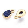 Dyed Natural Lapis Lazuli Teardrop Charms STAS-N109-209B-G-2