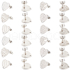 SOFPLATE 48Pcs 6 Styles Textured Heart 304 Stainless Steel Stud Earring Findings STAS-SP0001-48-1