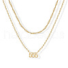 304 Stainless Steel Figure Pendant Double Layer Necklaces for Women FS-WGF1C2D-05-1