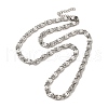 304 Stainless Steel Lumachina Chain Necklaces NJEW-C060-01C-P-1