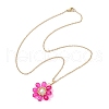 Glass & Glass Pearl Beads Pendants Necklaces for Women NJEW-MZ00106-03-4