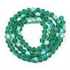 Imitate Austrian Crystal Bicone Frosted Glass Beads Strands EGLA-A039-T6mm-MB10-2