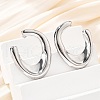 304 Stainless Steel Stud Earrings EJEW-D319-03P-2