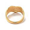 Ion Plating(IP) 201 Stainless Steel Wave Thick Finger Ring for Women RJEW-G266-08G-2