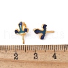 Brass Enamel Eye Pin Peg Bails KK-K399-16B-02-3