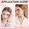 SUNNYCLUE 40Pcs 5 Colors Imitation Jade Glass Beads Pendants FIND-SC0009-72-5