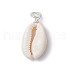Natural Mixed Cowrie Shell Pendants PALLOY-JF03710-02-2