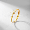 Elegant 925 Sterling Silver Pave Clear Cubic Zirconia Butterfly Adjustable Rings for Women's Valentine's Day Gift XQ3175-4