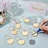 Acrylic Flat Round Wine Glass Charms AJEW-AB00115-3