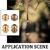  8Pcs 4 Styles Outdoor EDC Tool Brass Parachute Rope European Beads KK-NB0003-64-5