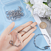 SUNNYCLUE 15Pcs 304 Stainless Steel Paperclip Chain Bracelets Set BJEW-SC0001-23-3