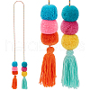 Polyester Tassel Pendant Decoration HJEW-WH20003-04A-05-1
