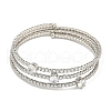 Rack Plating Brass Pave Clear Cubic Zirconia Open Cuff Wrap Bangles BJEW-B110-01P-02-2