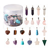 Natural & Synthetic Mixed Gemstone Pendants G-TA0001-21-1
