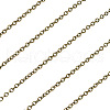 Brass Coated Iron Flat Cable Chains CH-TAC0007-01AB-3