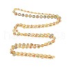 304 Stainless Steel Flat Round with Flower Link Chains STAS-N092-125-3