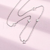 304 Stainless Steel Star Link Chain Necklaces NJEW-R026-13P-2