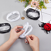   4Pcs 2 Colors Oval Transparent PVC Mini Cable Organizer Zipper Bags AJEW-PH0012-02-3