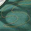 Brass Cable Chain Necklaces for Women Men NJEW-Z068-01G-2