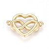 Brass Micro Pave Cubic Zirconia Links ZIRC-L078-037G-NR-2