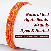 Olycraft 2 Strands Natural Red Agate Beads Strands G-OC0005-66-4