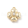 Brass Micro Pave Cubic Zirconia Pendants KK-D283-09G-1