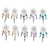 Woven Net/Web with Feather Pendants PALLOY-JF03977-1