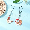 Glass Seed Bead Beaded Charm Mobile Straps HJEW-MZ00266-1