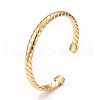 Rack Plating Brass Cuff Bangles for Women Men BJEW-E071-05G-3