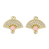 Alloy Crystal Rhinestone Fan Connector Charms FIND-M079-03G-1