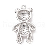 Eco-friendly Brass Micro Pave Clear Cubic Zirconia Pendants KK-D079-02P-2