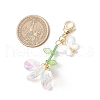 Handmade Glass Seed Beaded and Acylic Butterfly Pendant Decorations Sets HJEW-MZ00259-03-3